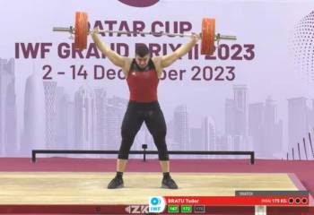 Tudor Bratu, la „Qatar Cup IWF Grand Prix II 2023”